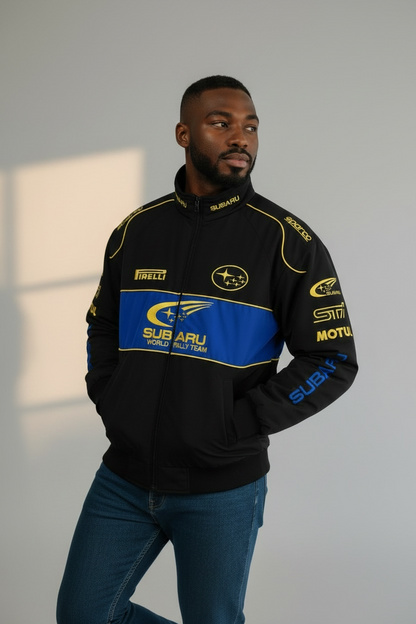 Subaru Rally Vintage Racing Jacket - Black Edition