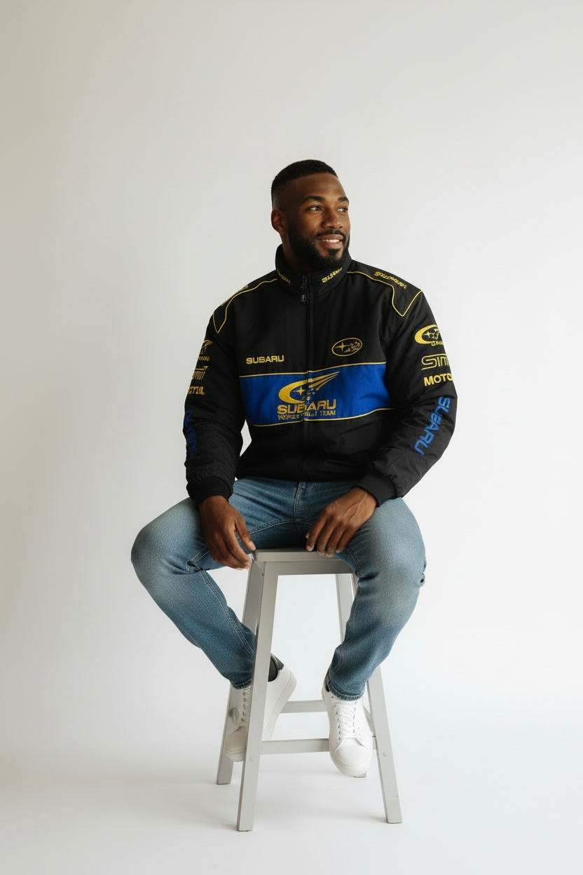Subaru Rally Vintage Racing Jacket - Black Edition