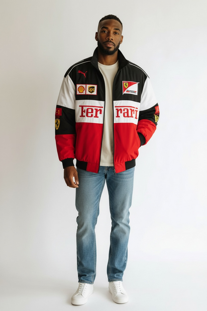 Classic Racing Jacket Ferrari – Vintage F1 Streetwear