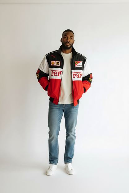 Classic Racing Jacket Ferrari – Vintage F1 Streetwear