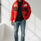 Rote Rennjacke Ferrari – Vintage F1 Streetwear