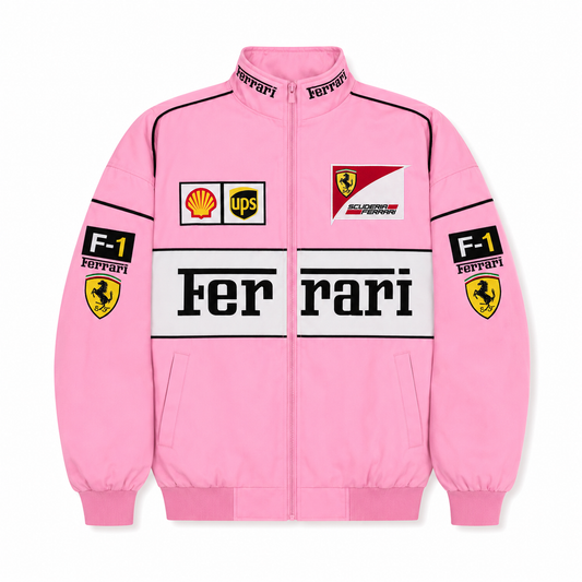 Pink Racing Jacket Ferrari – Vintage F1 Streetwear