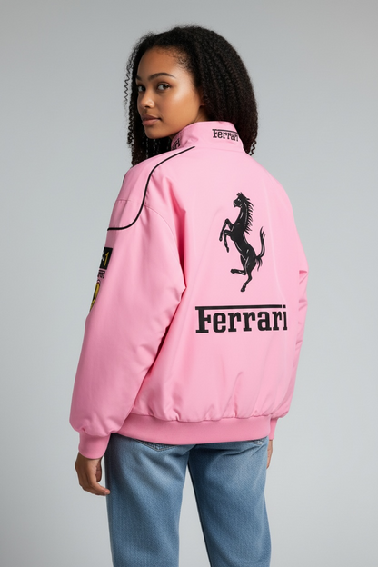Pink Racing Jacket Ferrari – Vintage F1 Streetwear