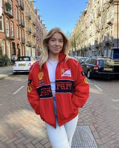 Red Racing Jacket Ferrari – Vintage F1 Streetwear
