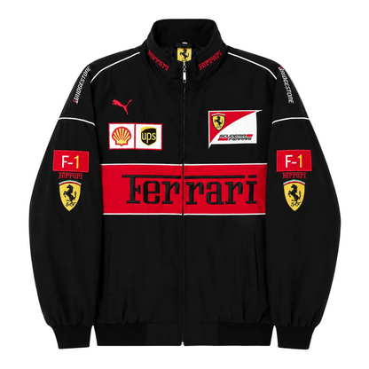 Black Racing Jacket Ferrari – Vintage F1 Streetwear
