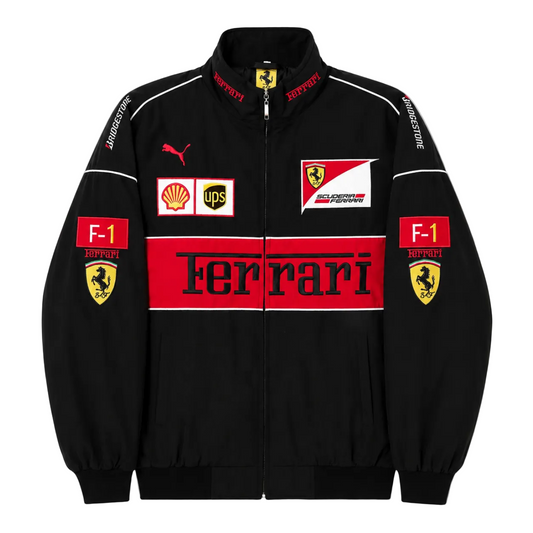 Black Racing Jacket Ferrari – Vintage F1 Streetwear