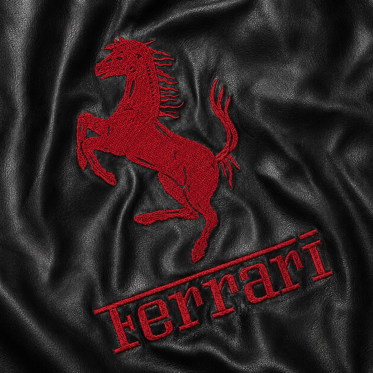 Ferrari F1 Vintage Leather Jacket - Red Edition