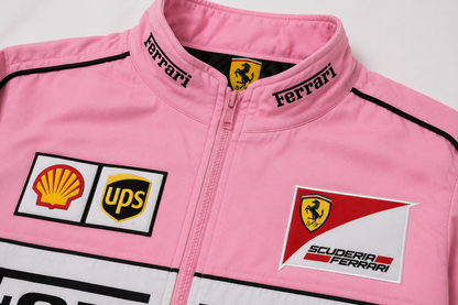 Pink Racing Jacket Ferrari – Vintage F1 Streetwear