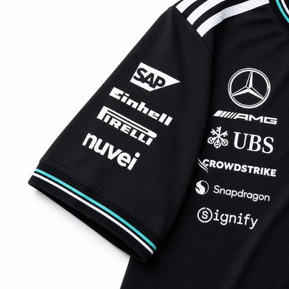 Mercedes F1 2025 Short Sleeve Jersey Black