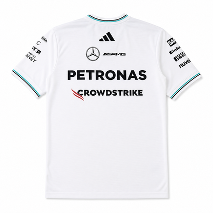 Mercedes F1 2025 Short Sleeve Jersey White