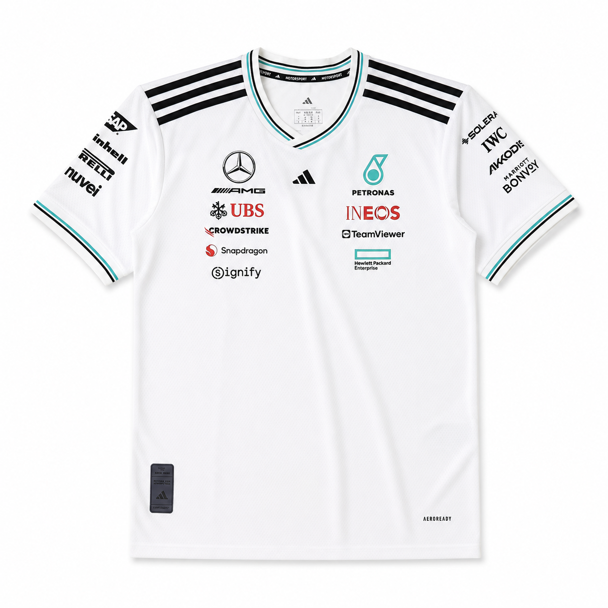 Mercedes F1 2025 Short Sleeve Jersey White