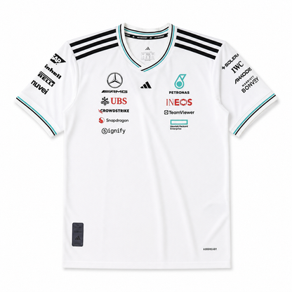 Mercedes F1 2025 Short Sleeve Jersey White